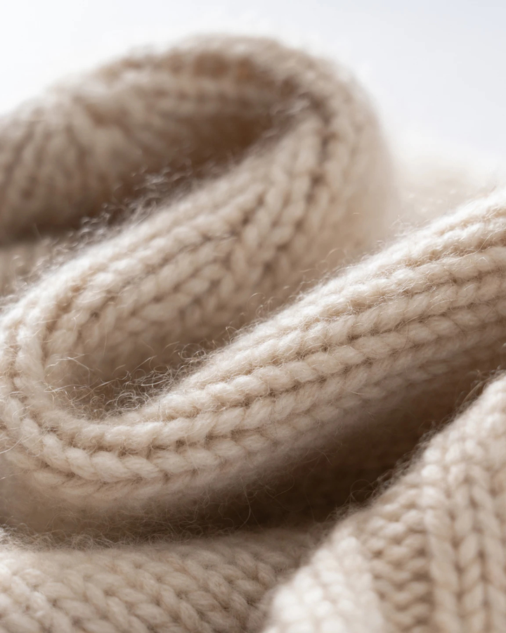 Winston | 100% Cashmere Rib-Knit Beanie