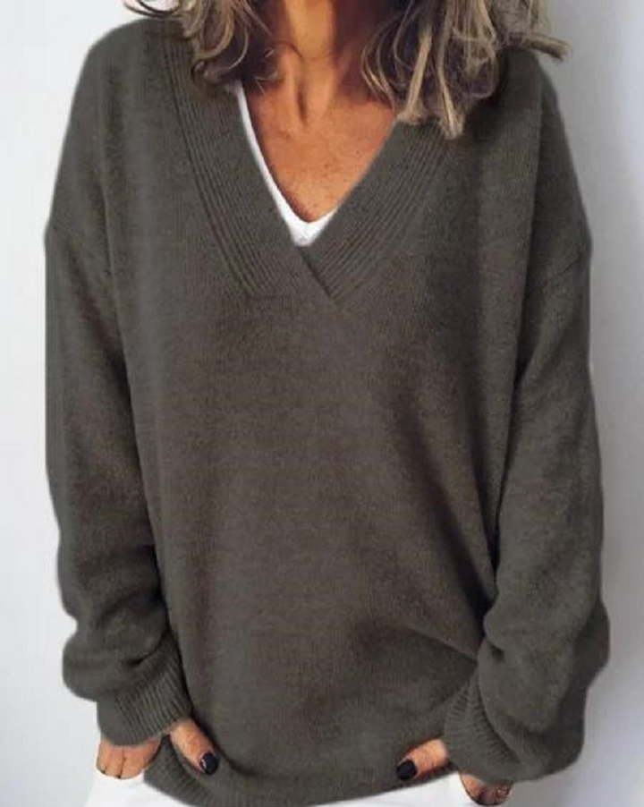 Adalyn | V-Neck Cashmere Pullover