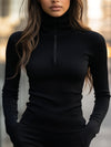 Marielle | Half-Zip High-Neck Top