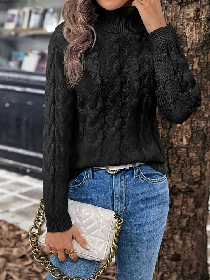 Noelani | Cable-Knit Turtleneck Sweater