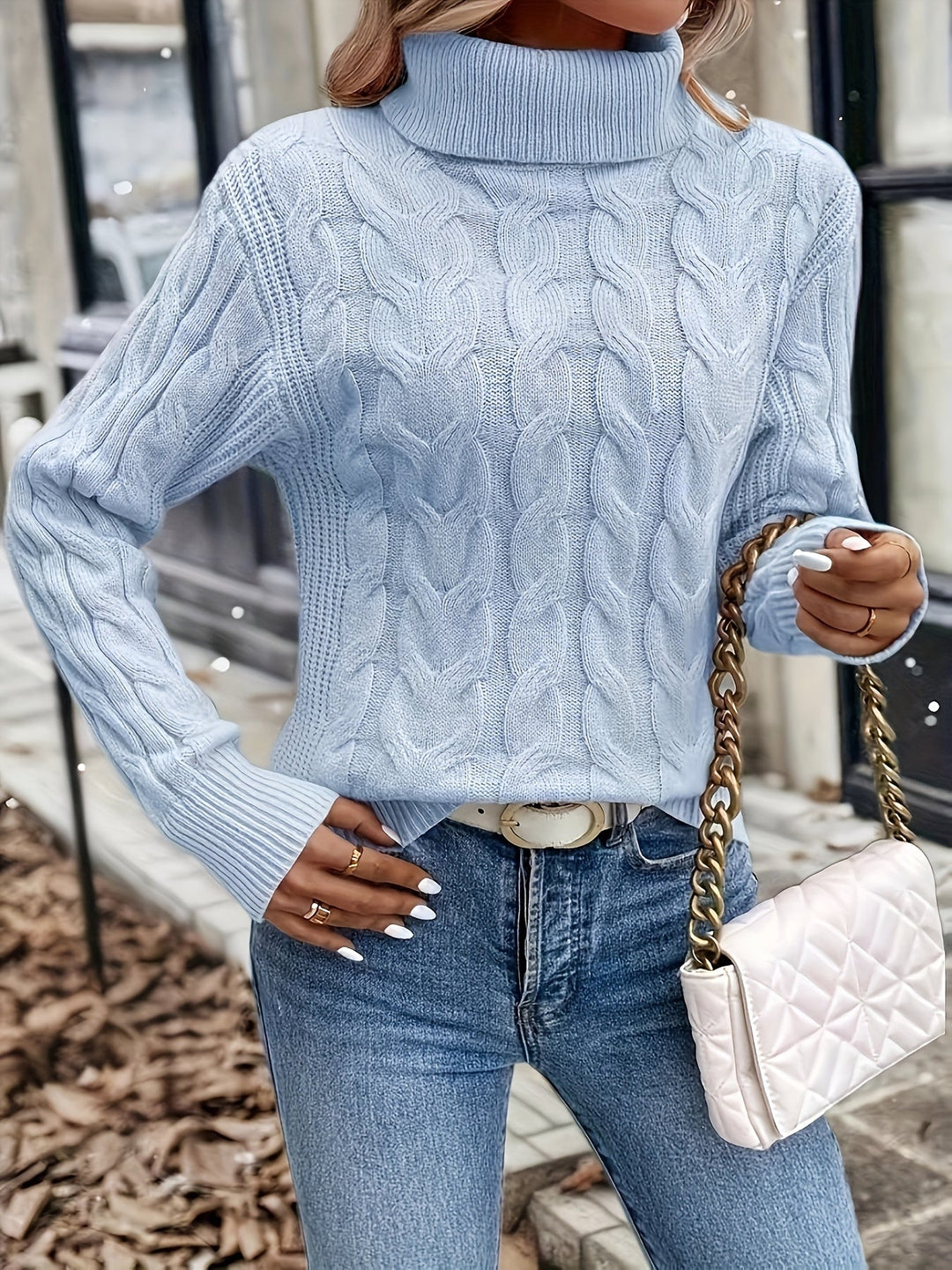 Noelani | Cable-Knit Turtleneck Sweater