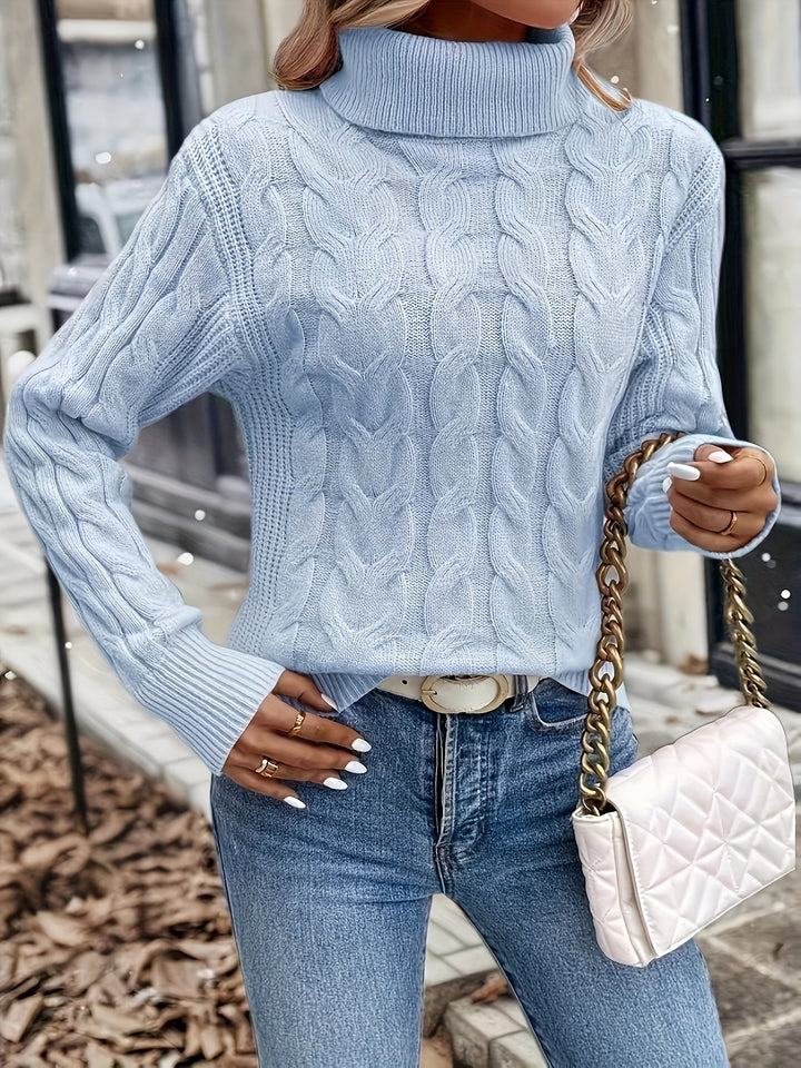 Noelani | Cable-Knit Turtleneck Sweater