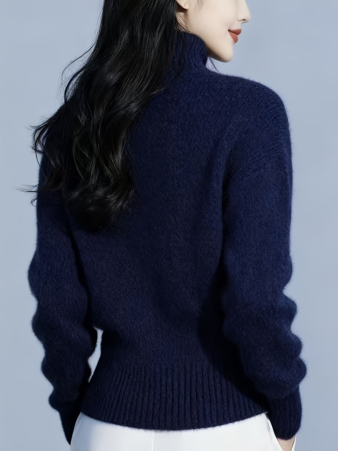 Morgan | Button-Up High-Neck Cardigan Sweater
