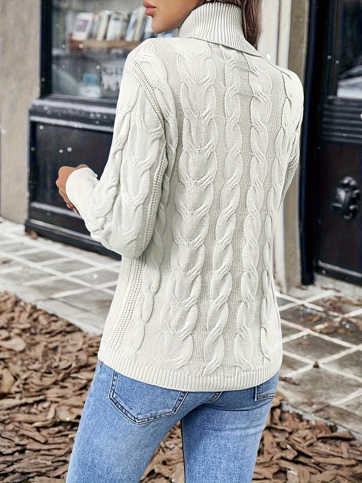 Noelani | Cable-Knit Turtleneck Sweater