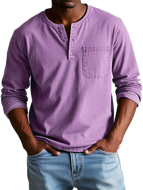 Elias Wren | Long Sleeve Henley Shirt