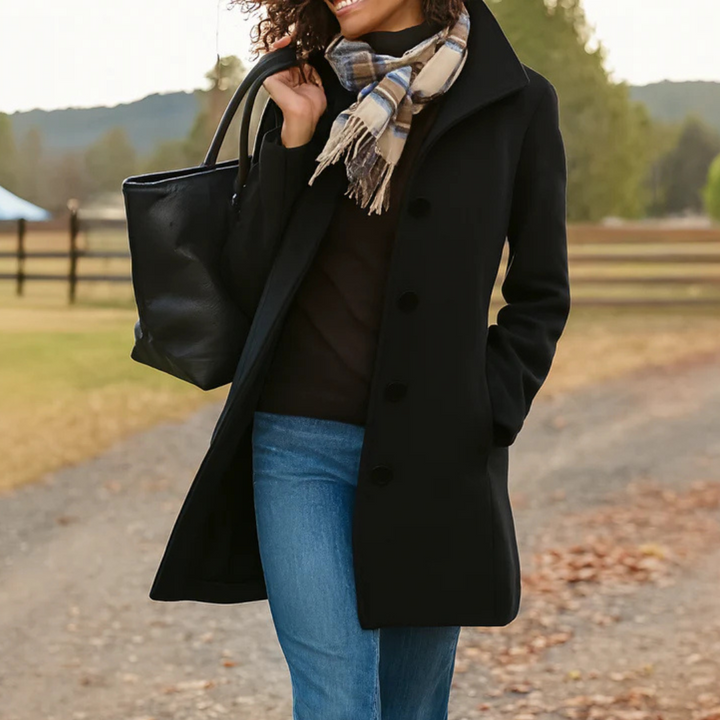 Rosalind Hart | Classic Winter Coat with Button Front