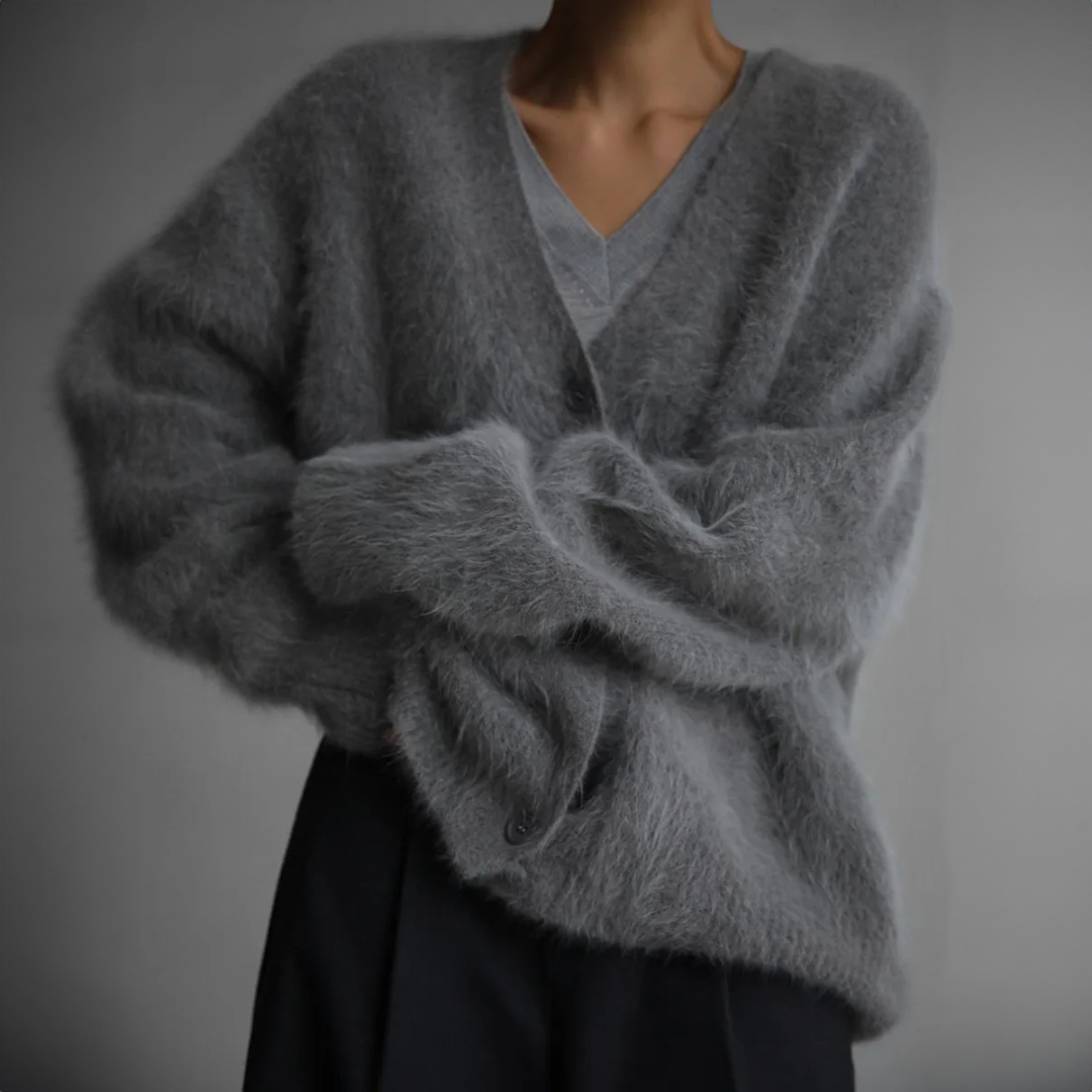 Faux Mink Oversized Cardigan