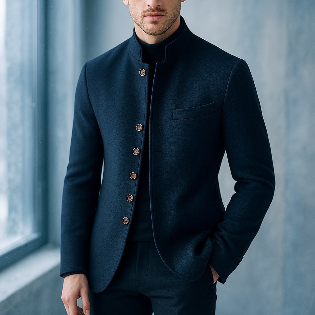Julian Wren | Wool Stand-Collar Jacket