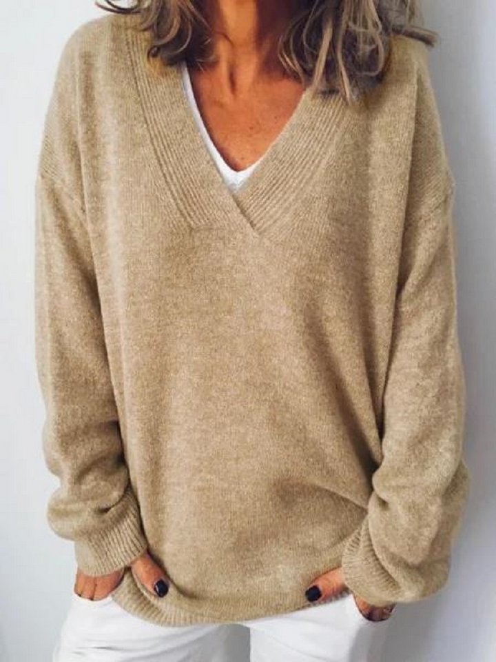 Adalyn | V-Neck Cashmere Pullover