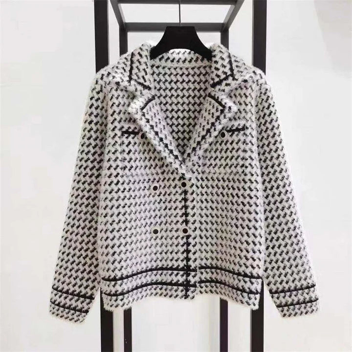 Harmony | Wool Cashmere Houndstooth Jacket