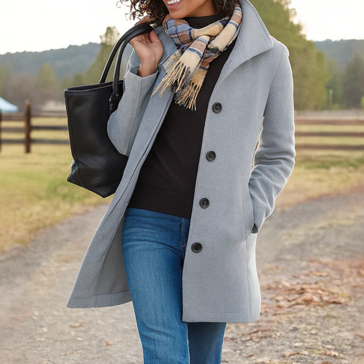 Rosalind Hart | Classic Winter Coat with Button Front