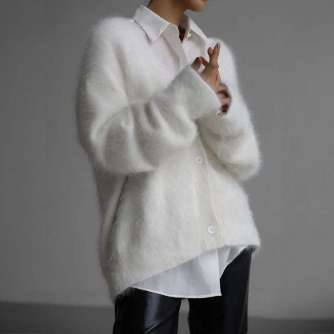 Faux Mink Oversized Cardigan