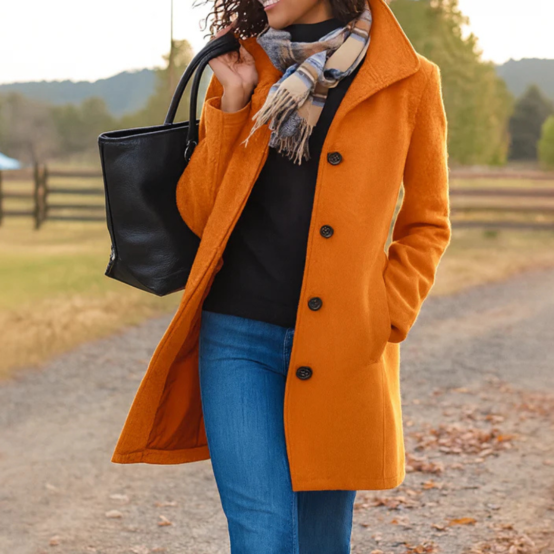 Rosalind Hart | Classic Winter Coat with Button Front