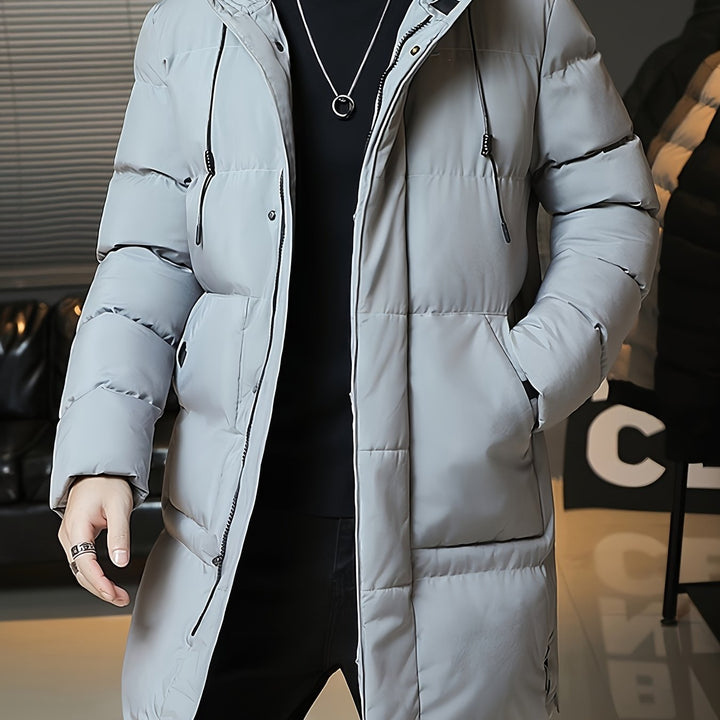 Donovan | Men's Long Puffer Coat with Hood