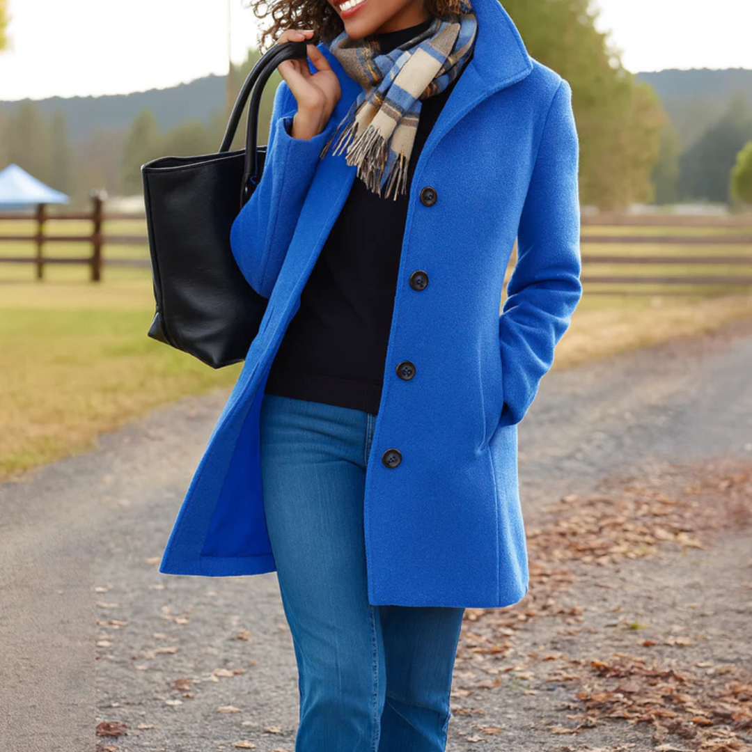 Rosalind Hart | Classic Winter Coat with Button Front