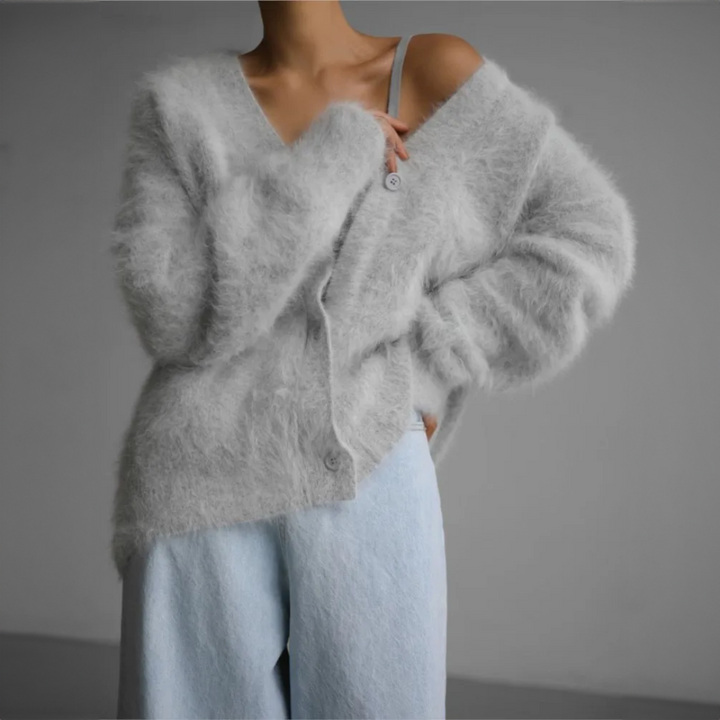 Faux Mink Oversized Cardigan