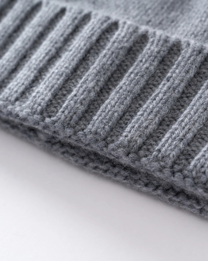 Winston | 100% Cashmere Rib-Knit Beanie