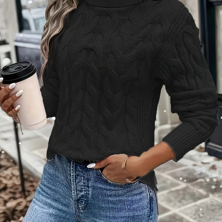 Noelani | Cable-Knit Turtleneck Sweater