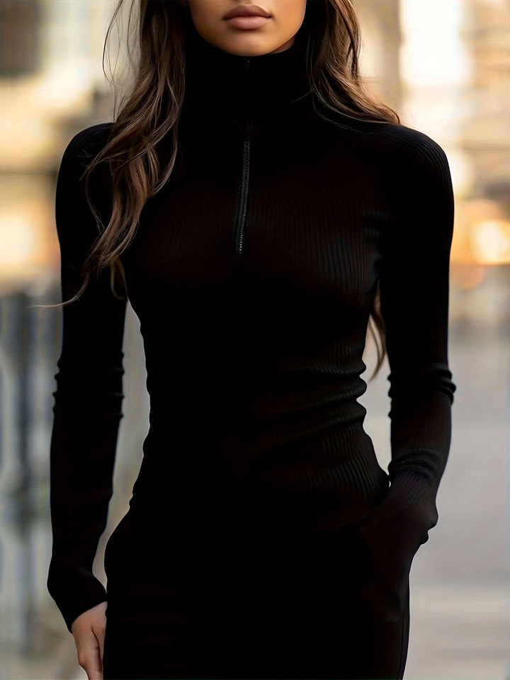 Marielle | Half-Zip High-Neck Top