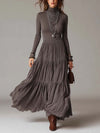 Winslow Faye | Turtleneck Top and Pleated Maxi Skirt Set