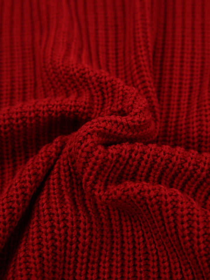 Sabine | Ribbed Half-Turtleneck Sweater Dress