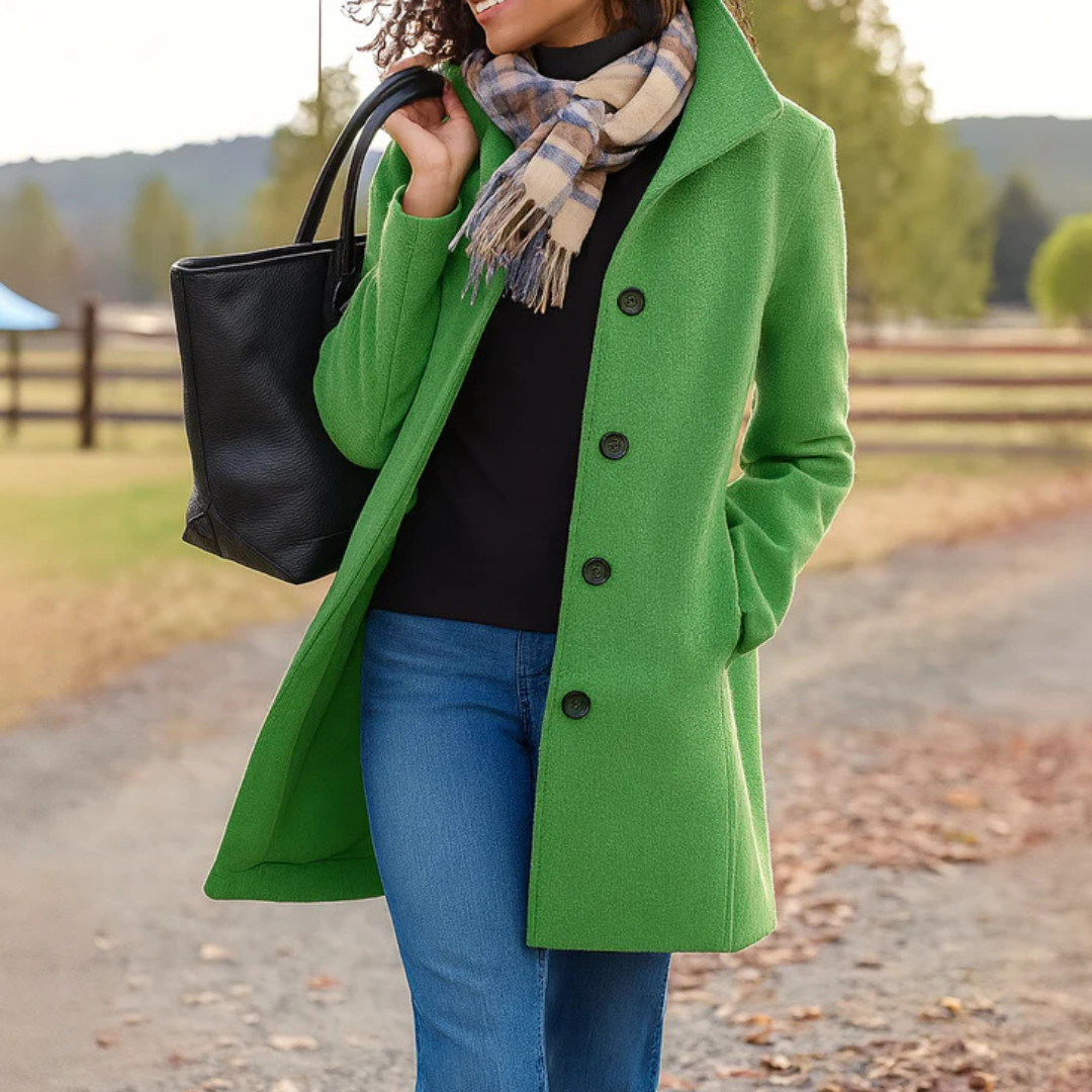 Rosalind Hart | Classic Winter Coat with Button Front