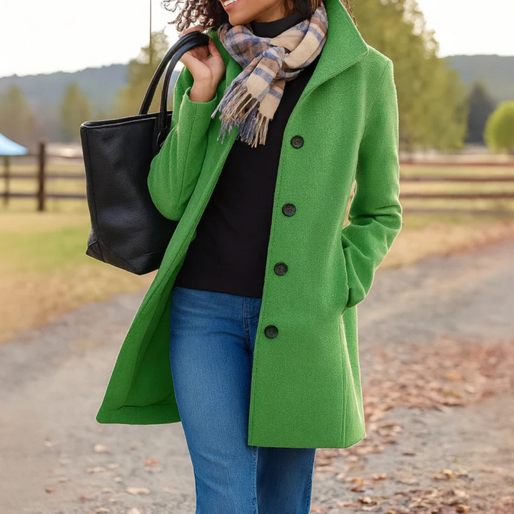 Rosalind Hart | Classic Winter Coat with Button Front