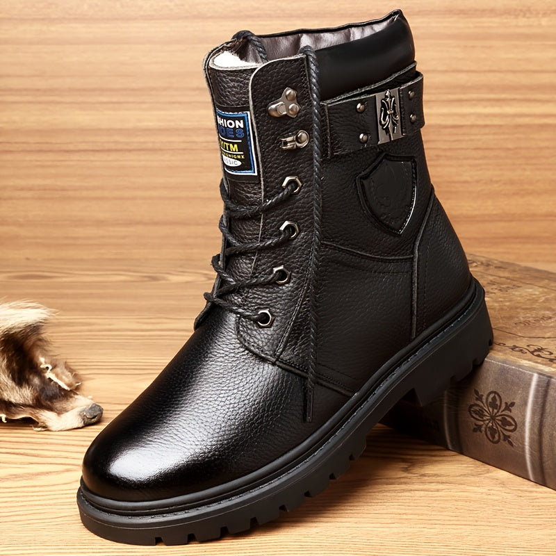 Peyton | Rugged Cold-Weather Black Boots