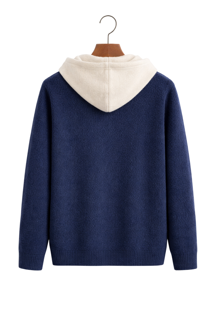 Cassian | Cashmere Zip Hoodie with Drawcord Hood