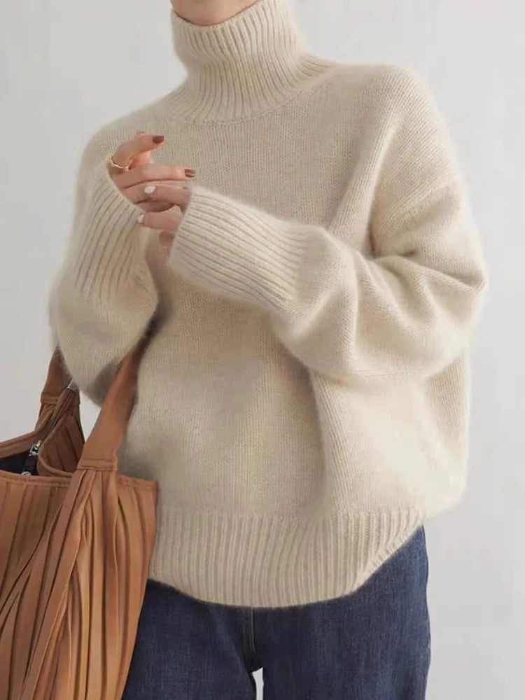 Celestine | High Collar Cashmere Sweater