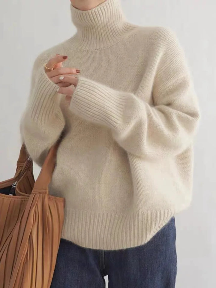 Celestine | High Collar Cashmere Sweater