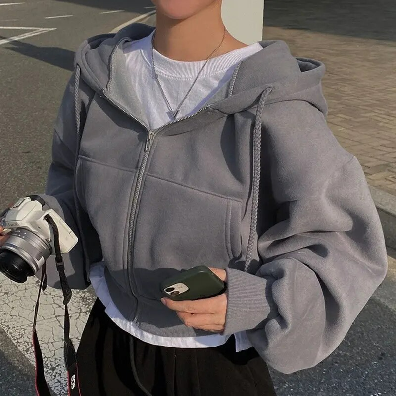 Marisol Faye | Cropped Zip Up Hoodie