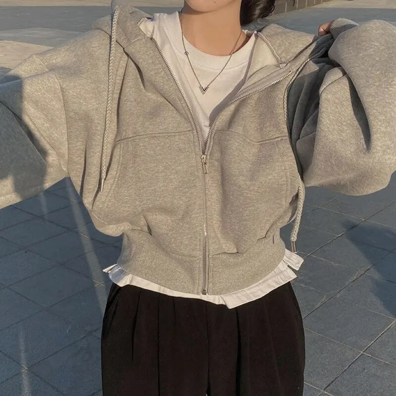 Marisol Faye | Cropped Zip Up Hoodie