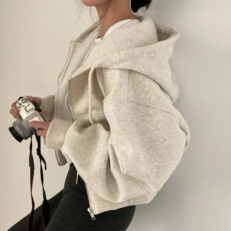 Marisol Faye | Cropped Zip Up Hoodie