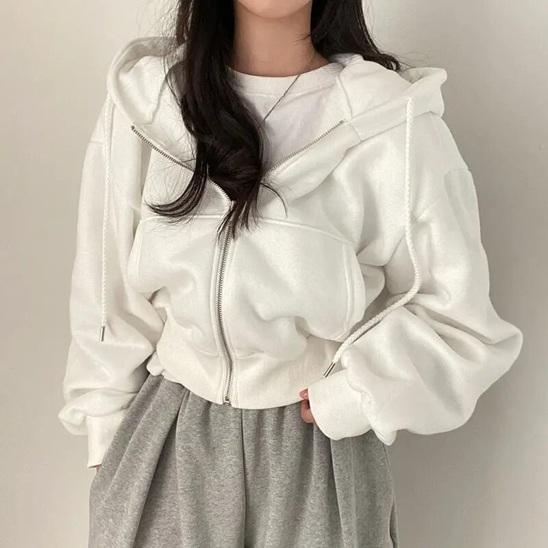 Marisol Faye | Cropped Zip Up Hoodie