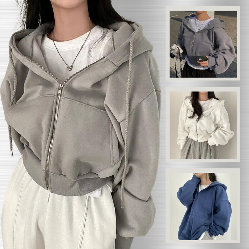 Marisol Faye | Cropped Zip Up Hoodie