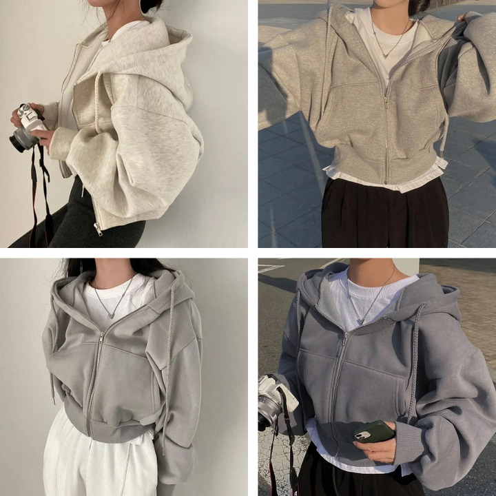 Marisol Faye | Cropped Zip Up Hoodie