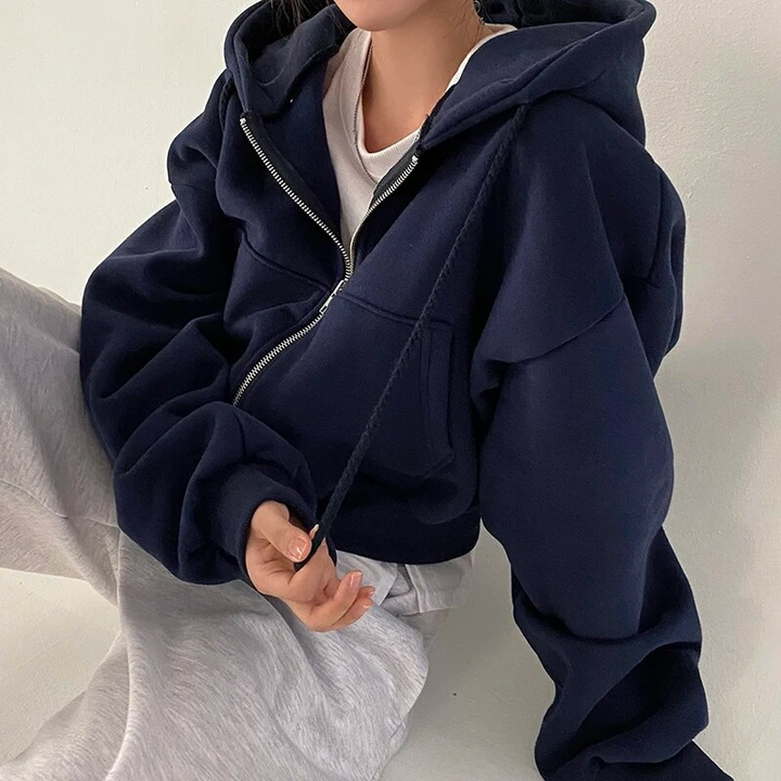 Marisol Faye | Cropped Zip Up Hoodie