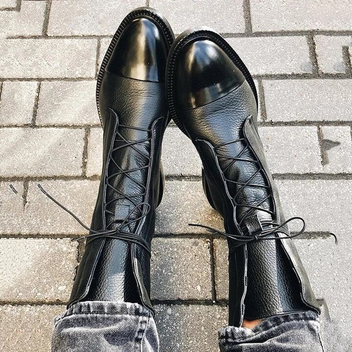 Claire | Elegant Lace-Up Ankle Boots for Women