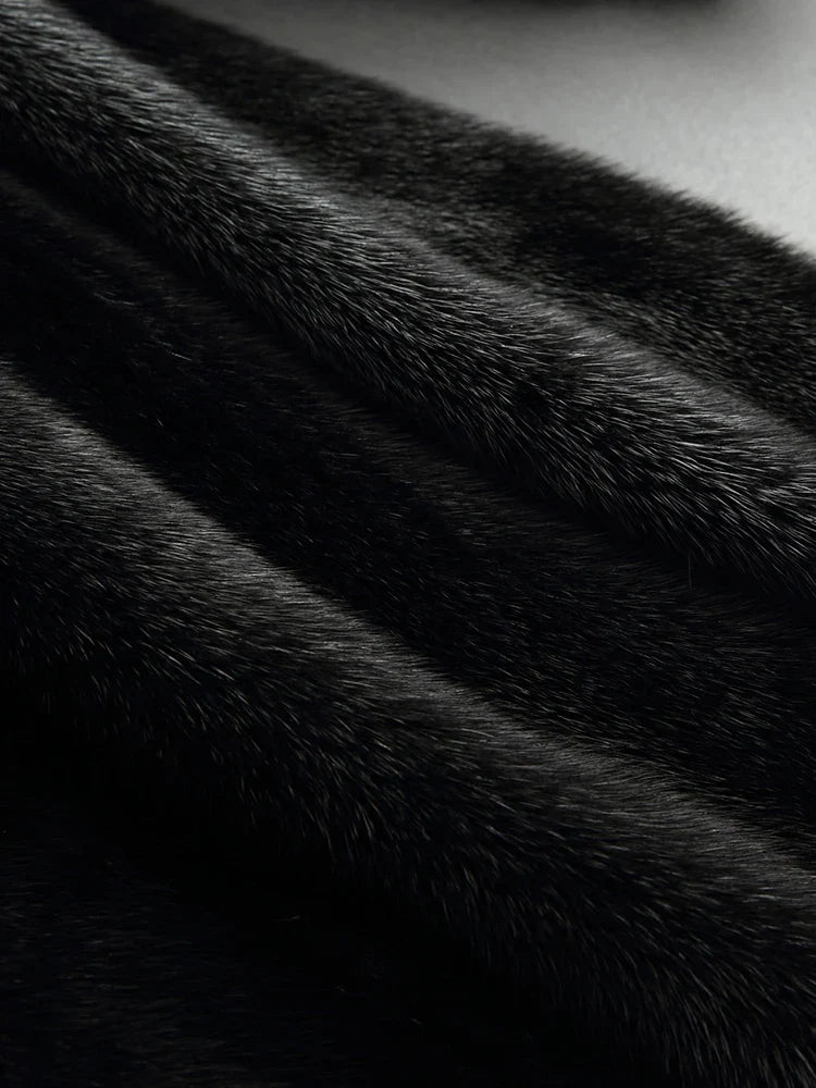 Marisette Rose | Black Faux Fur Coat with Hood