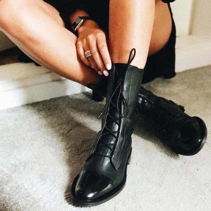 Claire | Elegant Lace-Up Ankle Boots for Women