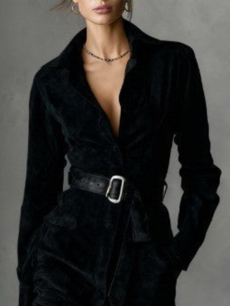 Josephine Rae | Suede Midi Coat Dress