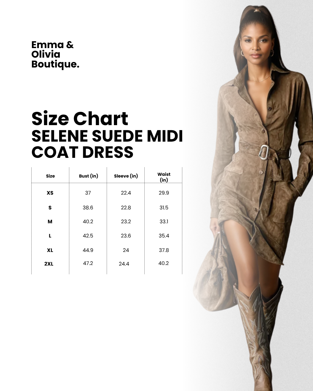 Josephine Rae | Suede Midi Coat Dress