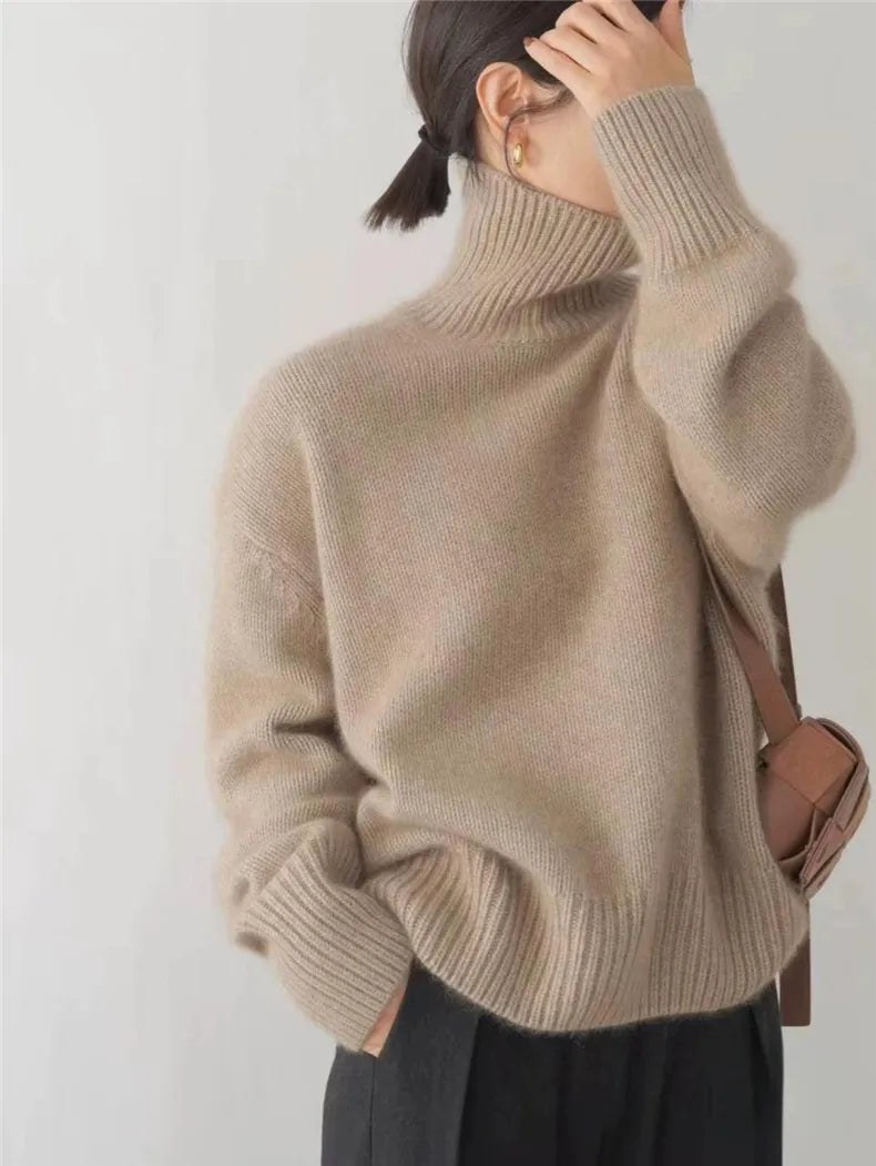 Celestine | High Collar Cashmere Sweater