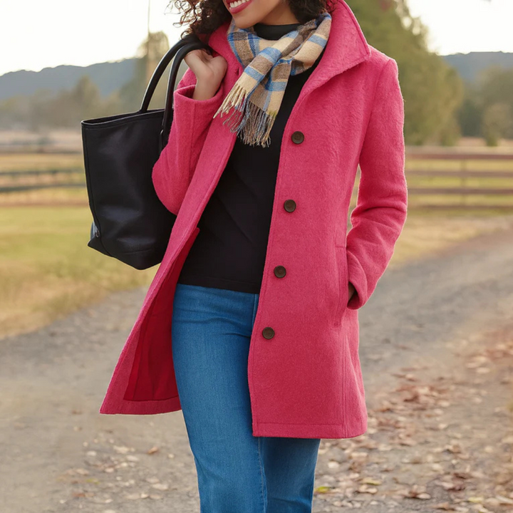 Rosalind Hart | Classic Winter Coat with Button Front