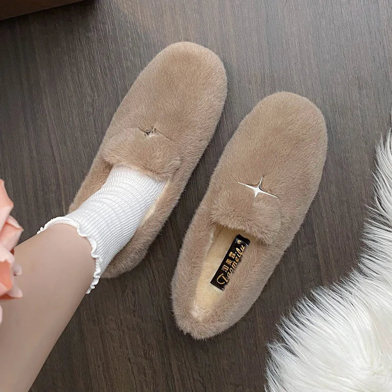 Rosalind Faye | Mink Fur Slip-On Loafers