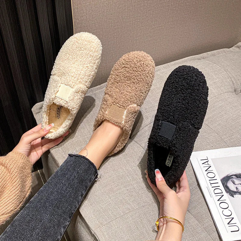 Odalys Faye | Sheep Fur Slip-On Loafers