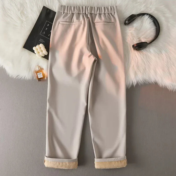 Marcus | Fleece Lined Trousers, Tapered Fit