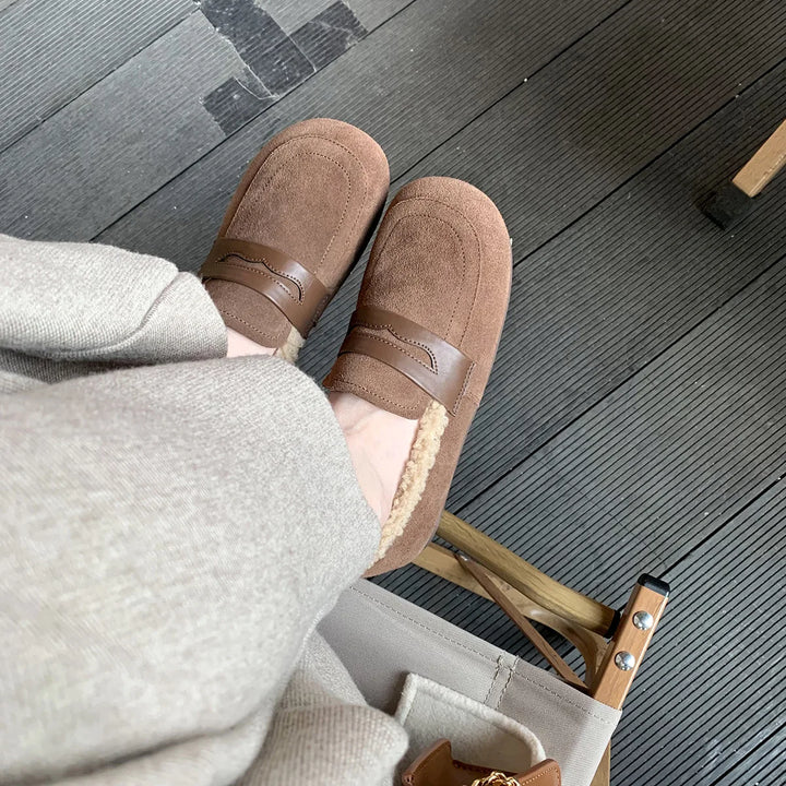 Josephine | Lambwool Lined Suede Loafers