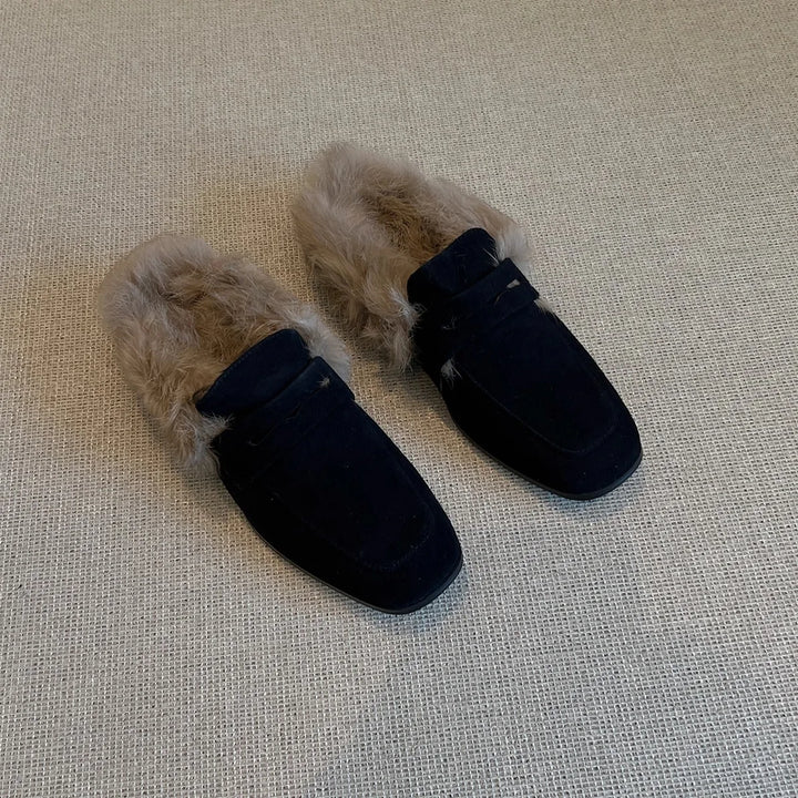 Isabelle | Plush Fur Loafer Slippers